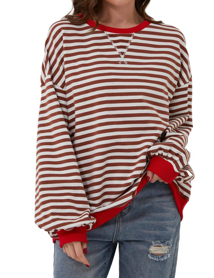 Shaira™ – Stripete sweatshirt for kvinner