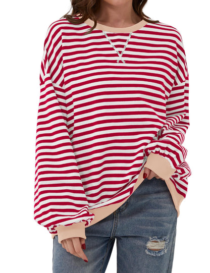 Shaira™ – Stripete sweatshirt for kvinner