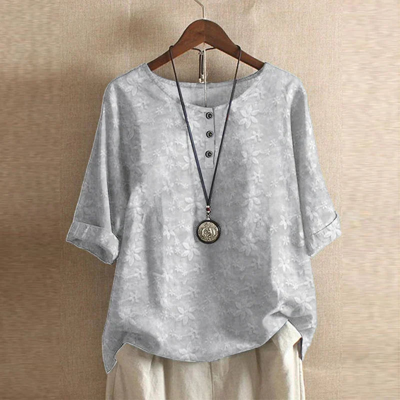 Amia™ –Elegant vintage bluse for kvinner