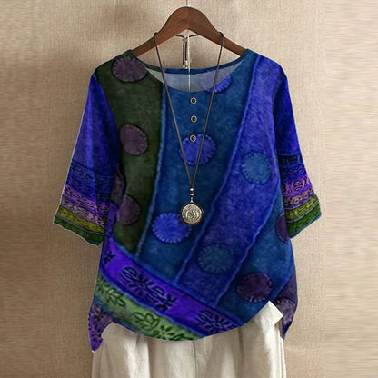 Amia™ –Elegant vintage bluse for kvinner