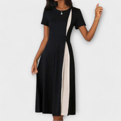 Anette™ – Elegant kontrastkjole
