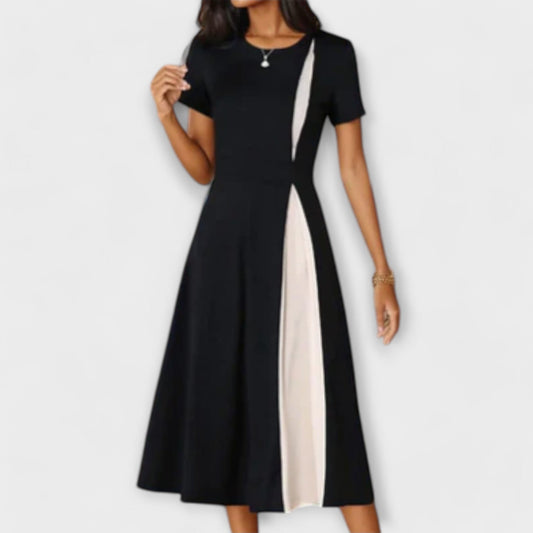 Anette™ – Elegant kontrastkjole