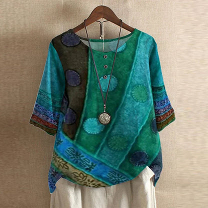 Amia™ –Elegant vintage bluse for kvinner