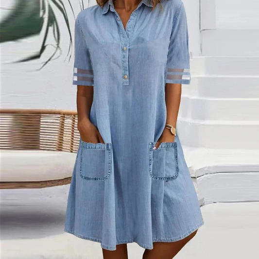 Cassey™ – Lett denimkjole til dame