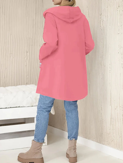 Xelina™- Lang jakke med sidelommer