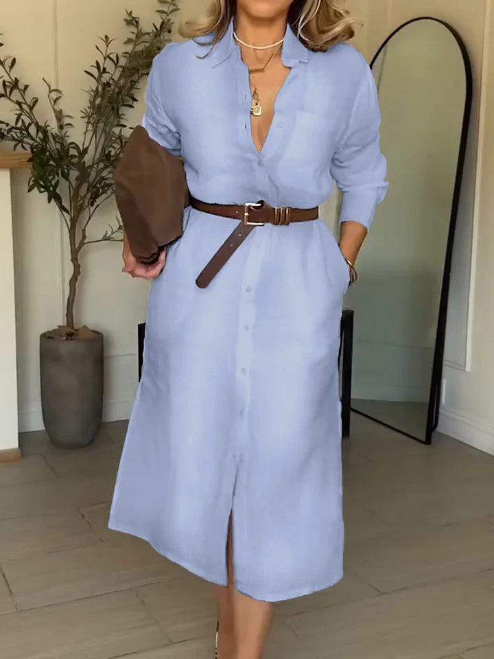 Colette™ –Elegant skjortekjole kvinner