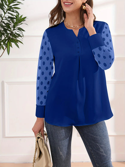 Neri™ - Elegant Topp med Utringning for Kvinner