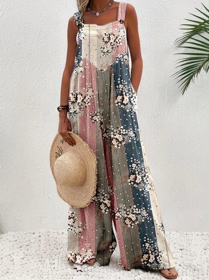 Isabella™ - Blomsterstripete jumpsuit