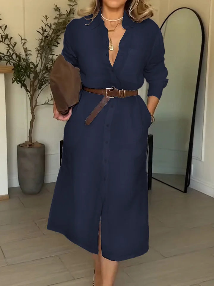 Colette™ –Elegant skjortekjole kvinner