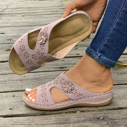 Lina™ - Komfortable sandaler med blomster