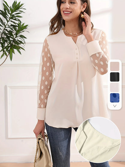 Neri™ - Elegant Topp med Utringning for Kvinner
