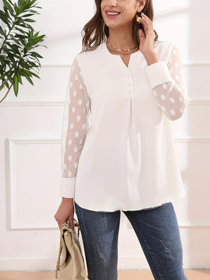 Neri™ - Elegant Topp med Utringning for Kvinner