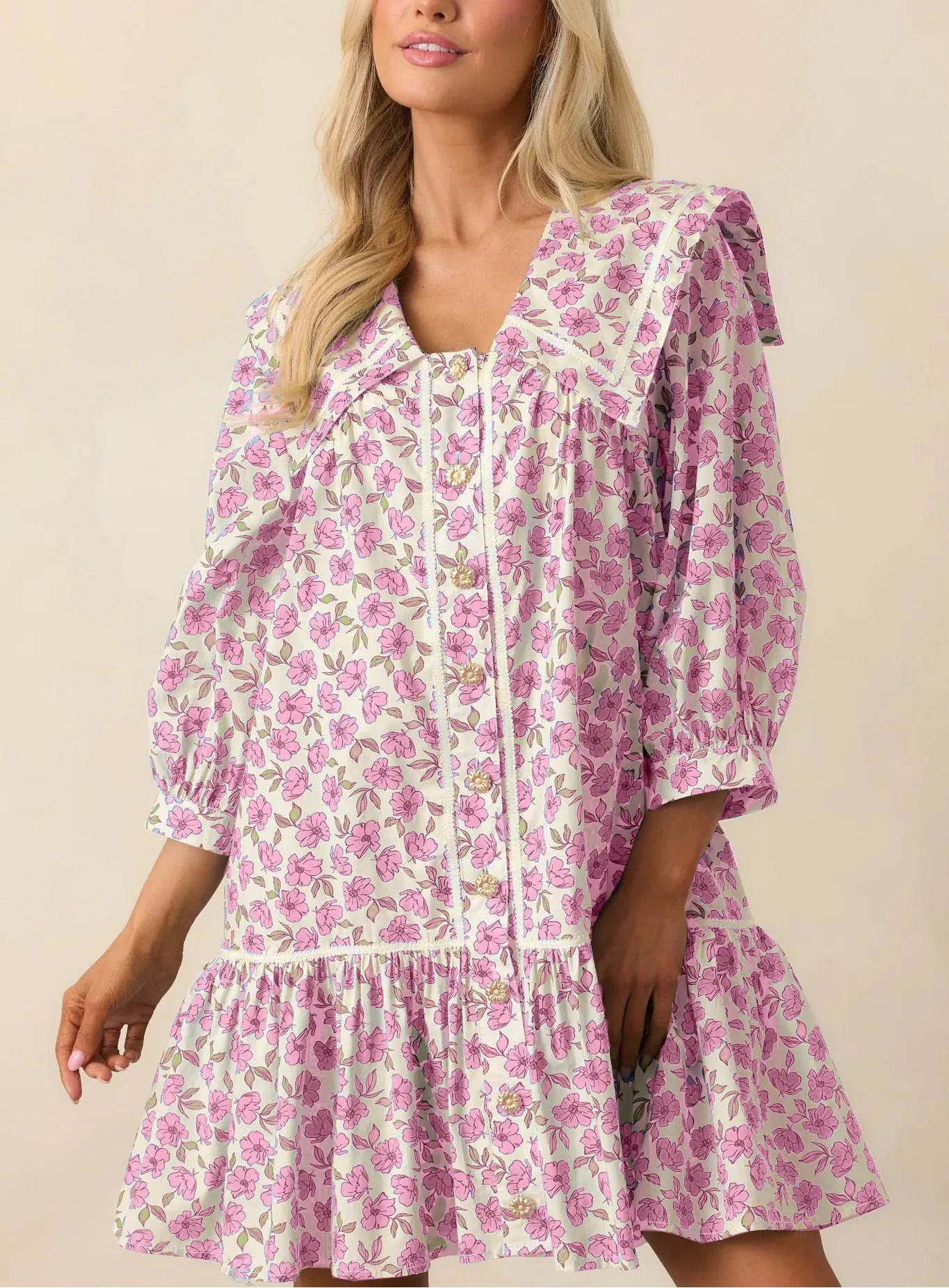 Darina™ - Blomstrete Hverdags Kjole