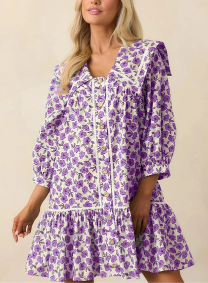 Darina™ - Blomstrete Hverdags Kjole