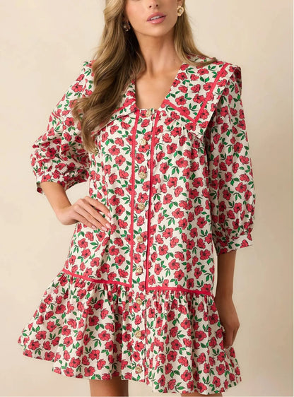 Darina™ - Blomstrete Hverdags Kjole