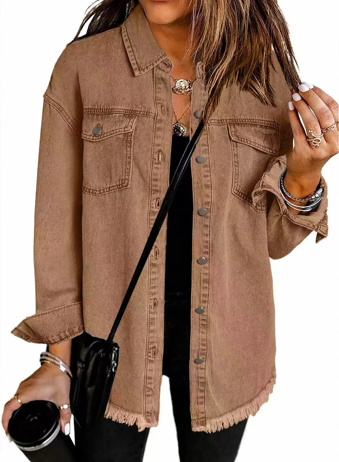 Yvette™ - Løs denimjakke