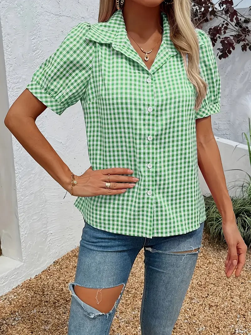 Laila™- skjorte med puffede ermer
