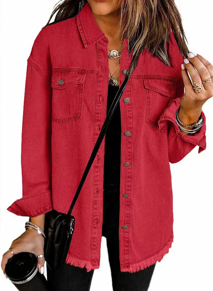 Yvette™ - Løs denimjakke