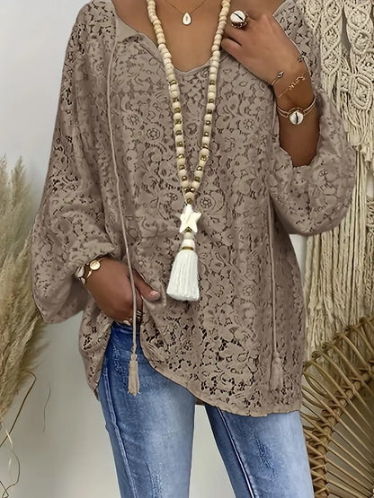 Nora™ - Bohemsk plus size-bluse