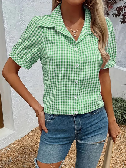 Laila™- skjorte med puffede ermer