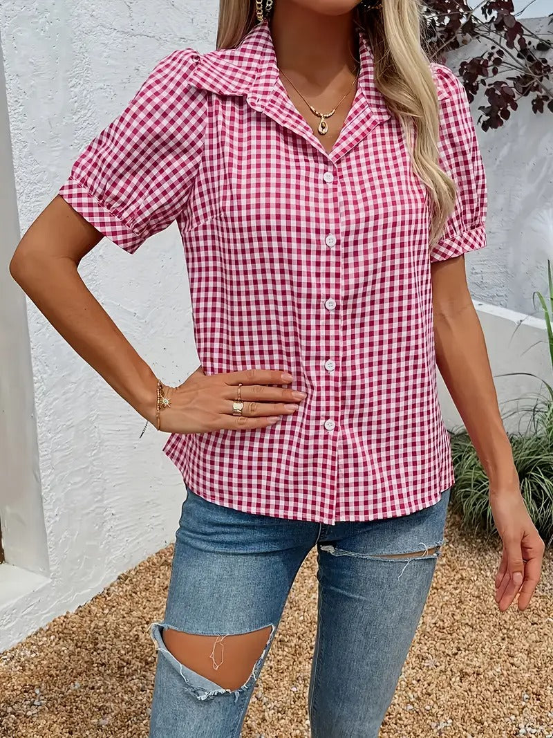 Laila™- skjorte med puffede ermer