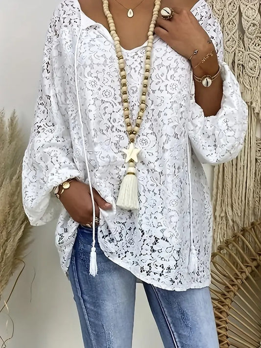 Nora™ - Bohemsk plus size-bluse