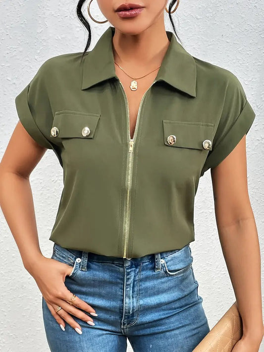 Kaisa™ - Elegant bluse med glidelås