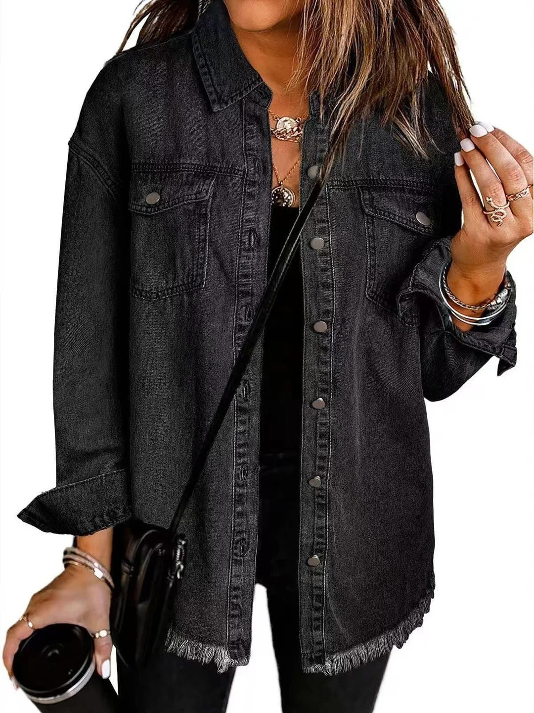 Yvette™ - Løs denimjakke