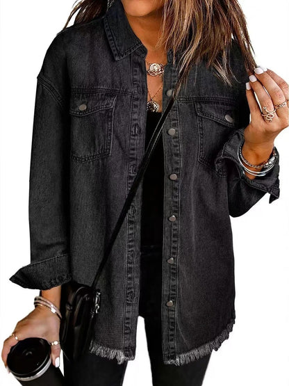 Yvette™ - Løs denimjakke