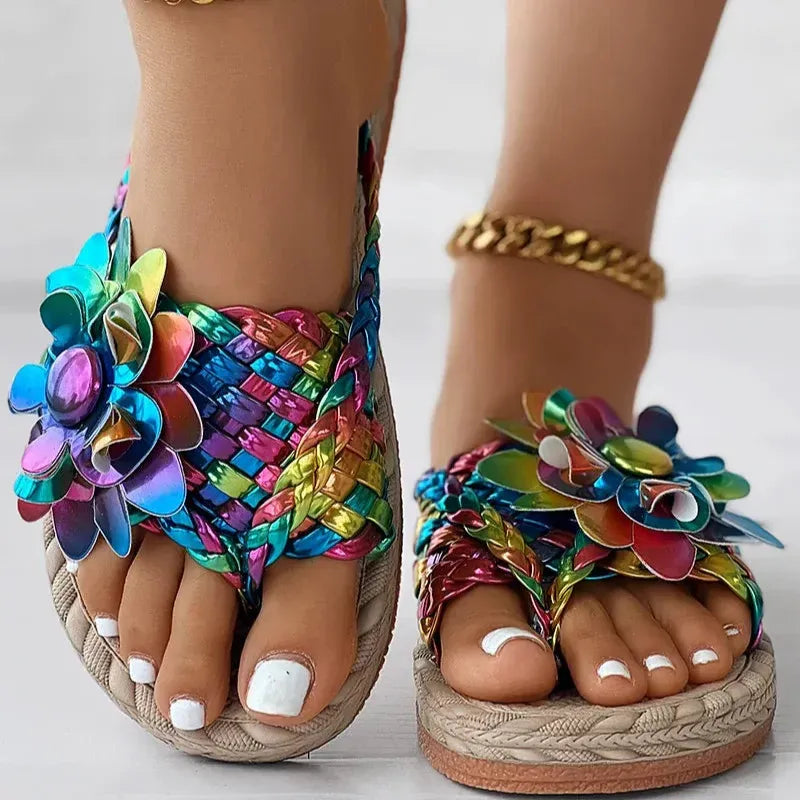 Wilma™ - Stilige, blomstrete sandaler