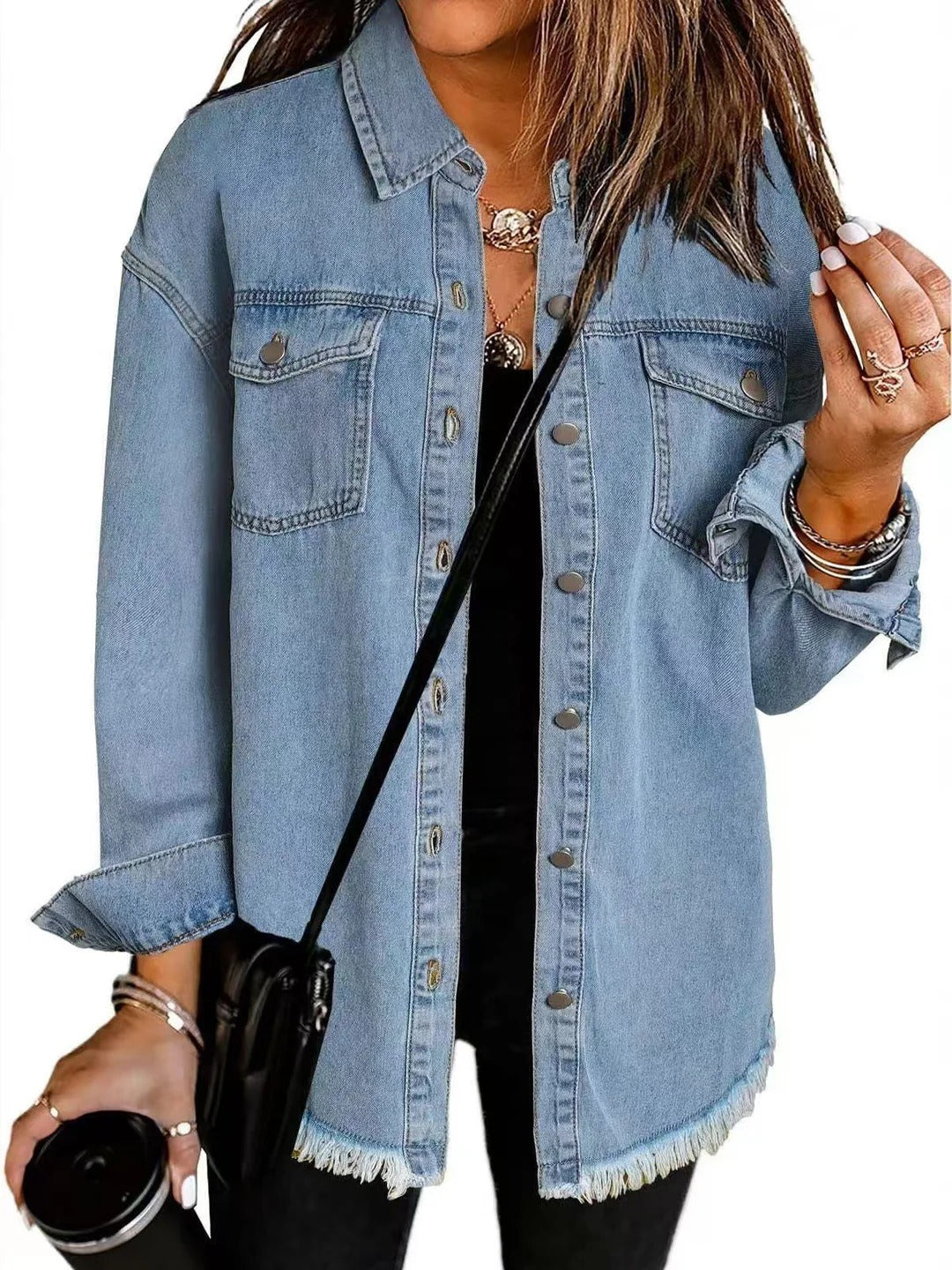 Yvette™ - Løs denimjakke