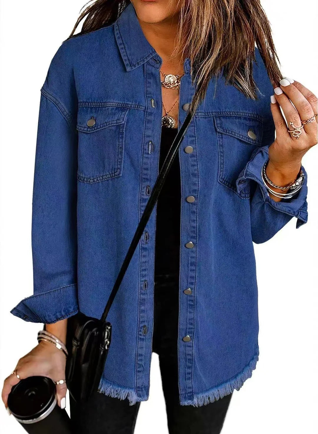 Yvette™ - Løs denimjakke