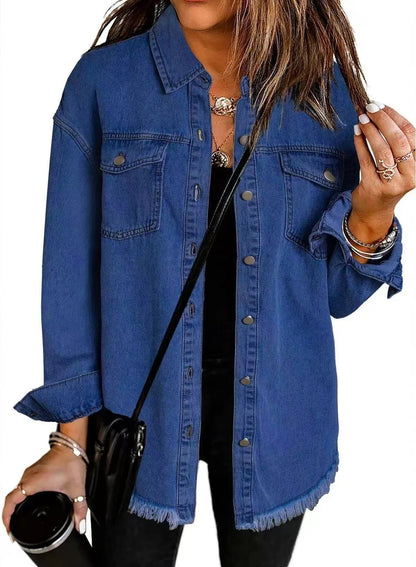 Yvette™ - Løs denimjakke