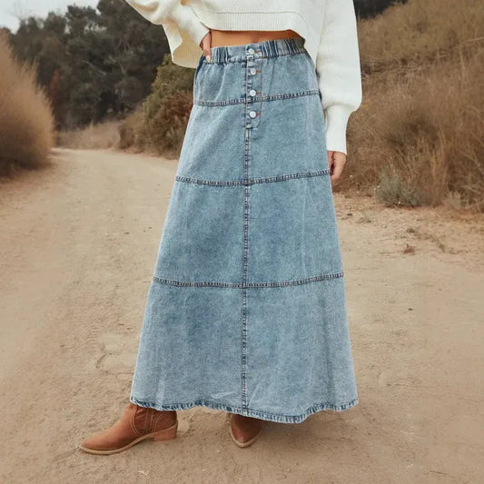 Wanda™ - Boho denimskjørt