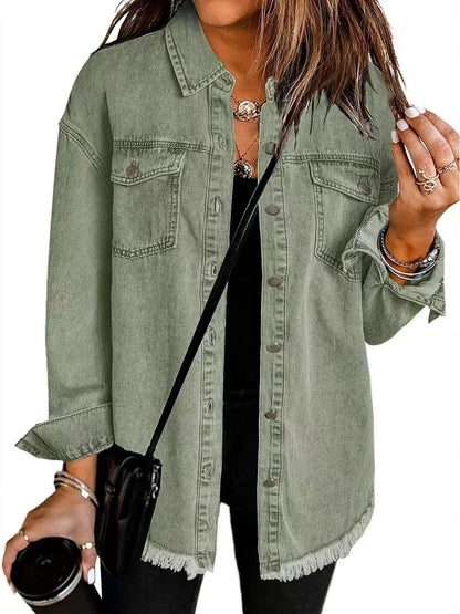 Yvette™ - Løs denimjakke